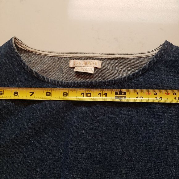 Denim Dress size Medium pockets blue - Picture 9 of 12